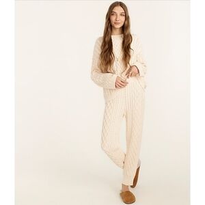 J.Crew Cotton-Cashmere Cable-Knit Pant